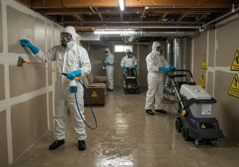 Basement Moisture Removal and Structural Drying process in Kensington Park, FL